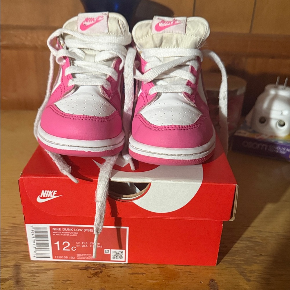 Nike Kids Dunk Low Pink White Sneakers